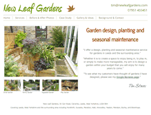 Tablet Screenshot of newleafgardens.com